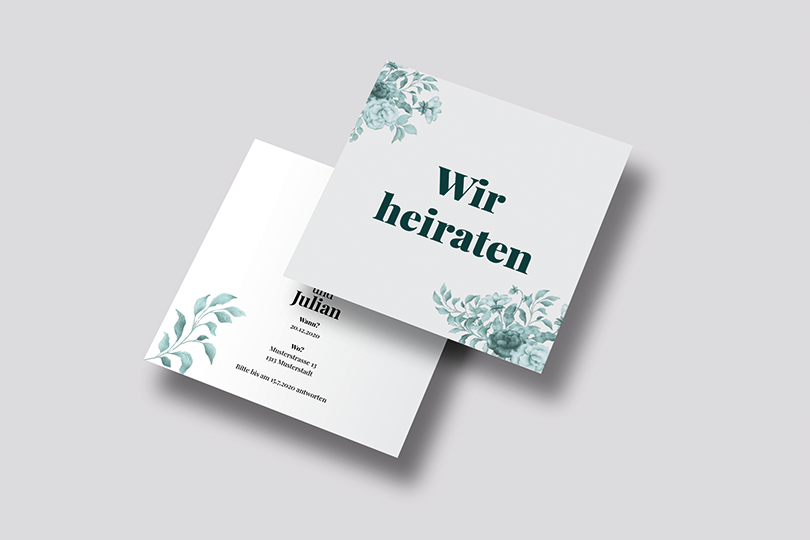 Hochzeitskarte «Blumen»