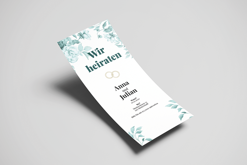 Hochzeitskarte «Blumen»