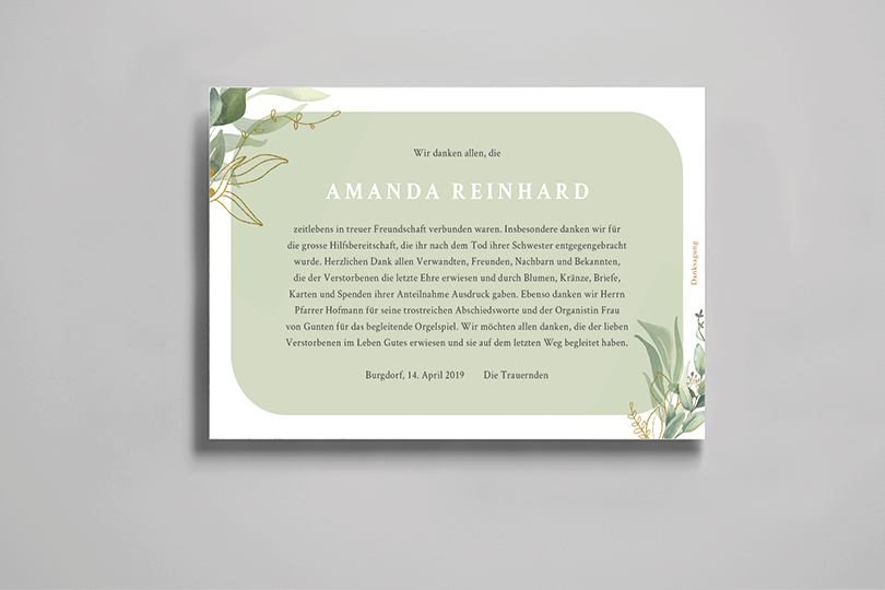 Danksagung «Pflanzen»