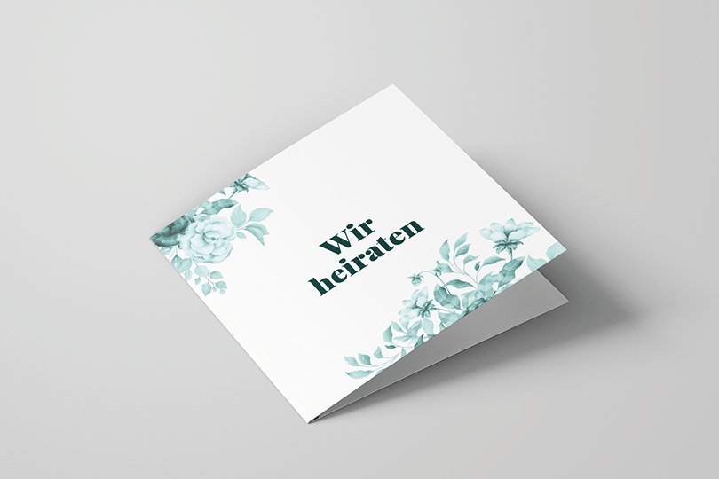 Hochzeitskarte «Blumen»
