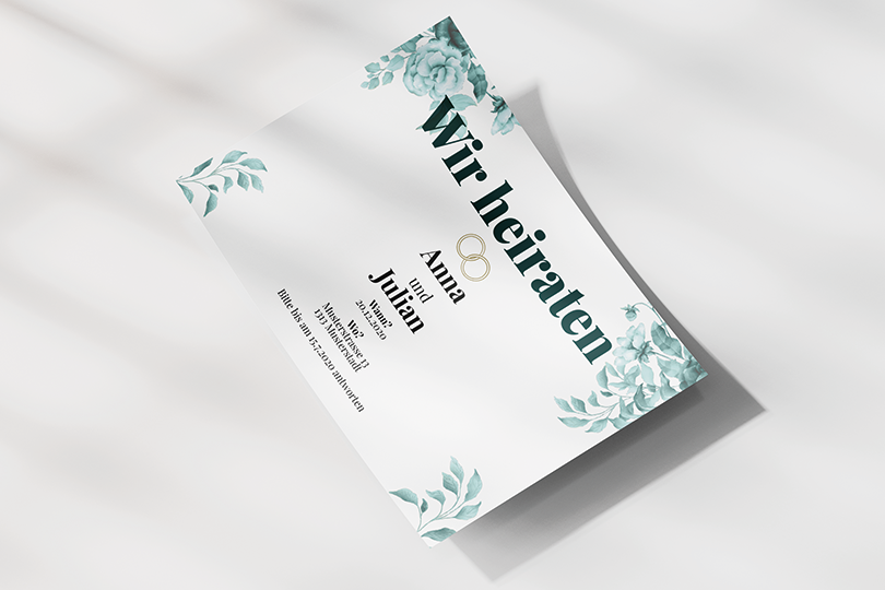 Hochzeitskarte «Blumen»