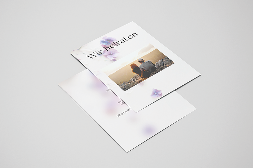 Hochzeitskarte «Weiss»