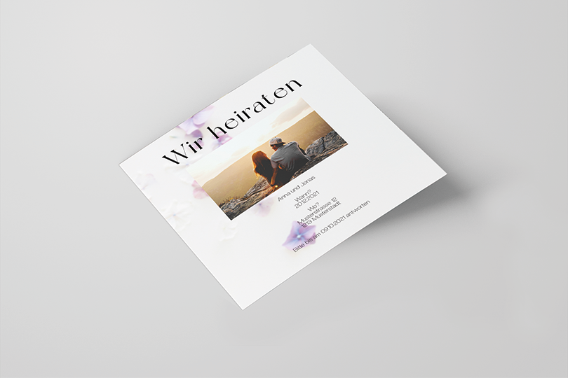 Hochzeitskarte «Weiss»