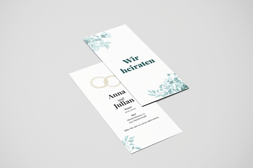 Hochzeitskarte «Blumen»