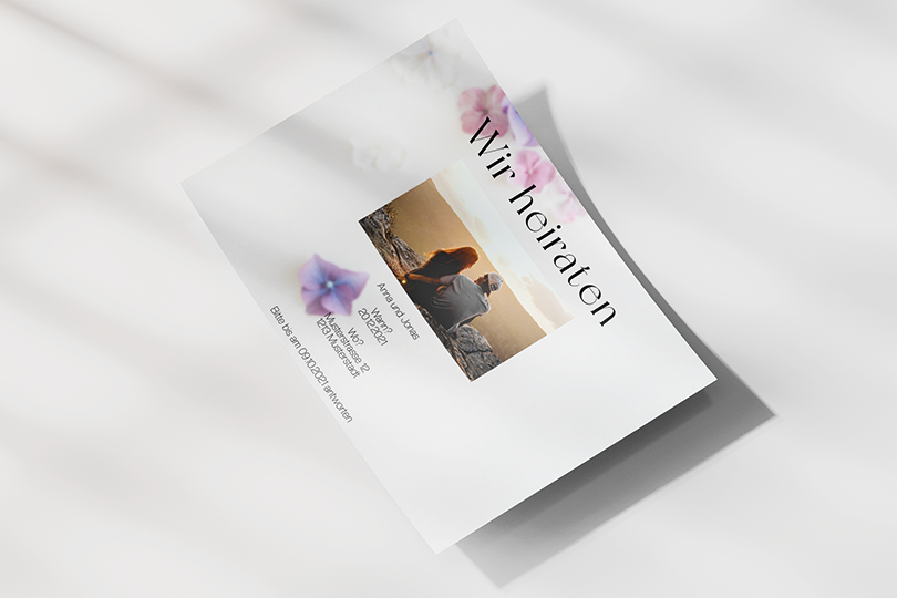 Hochzeitskarte «Weiss»