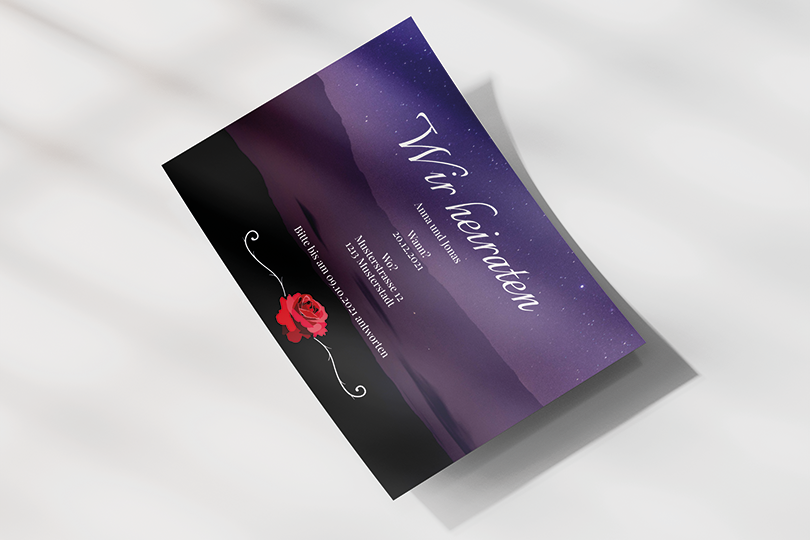 Hochzeitskarte «Sternenhimmel»