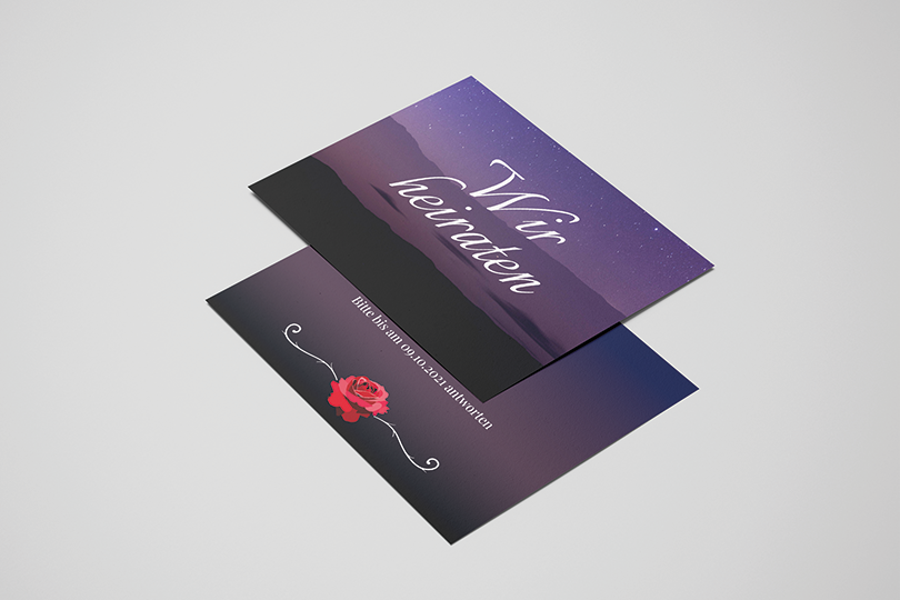 Hochzeitskarte «Sternenhimmel»