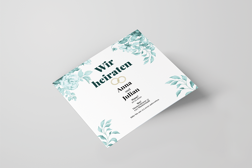 Hochzeitskarte «Blumen»