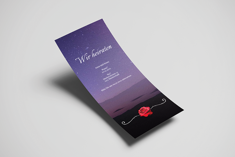 Hochzeitskarte «Sternenhimmel»
