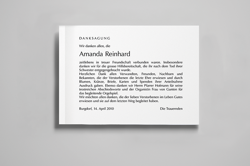 Danksagungskarte (Upload) 