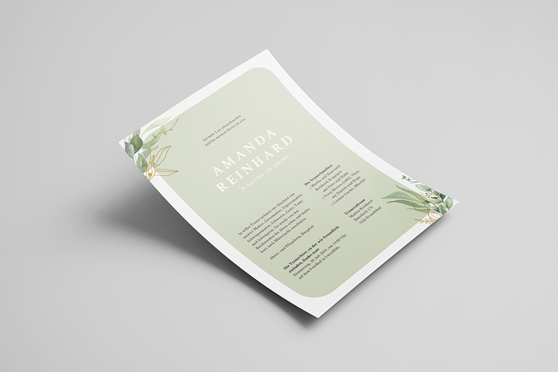 Trauerzirkular «Pflanzen»