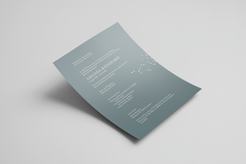 Trauerzirkular «Uni»