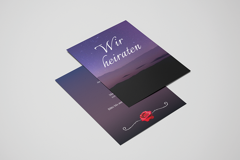 Hochzeitskarte «Sternenhimmel»