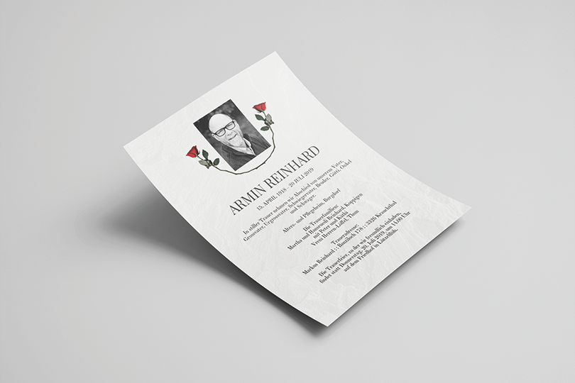 Trauerzirkular «Rose»