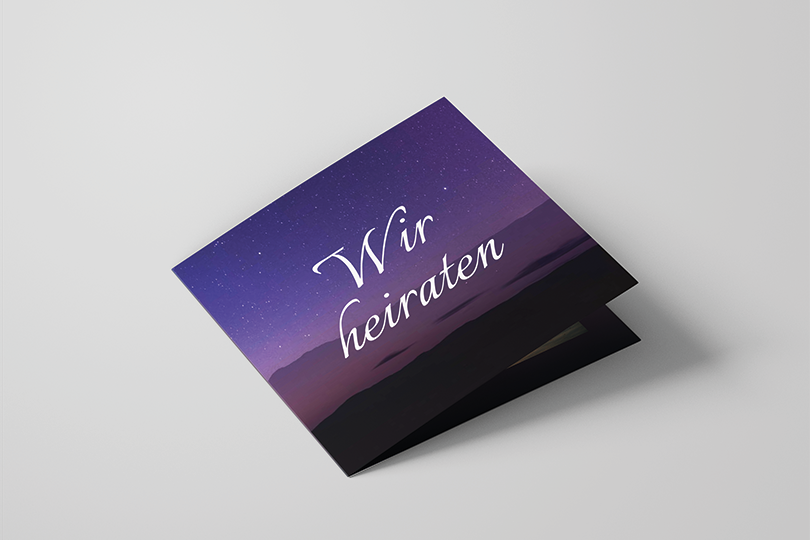 Hochzeitskarte «Sternenhimmel»