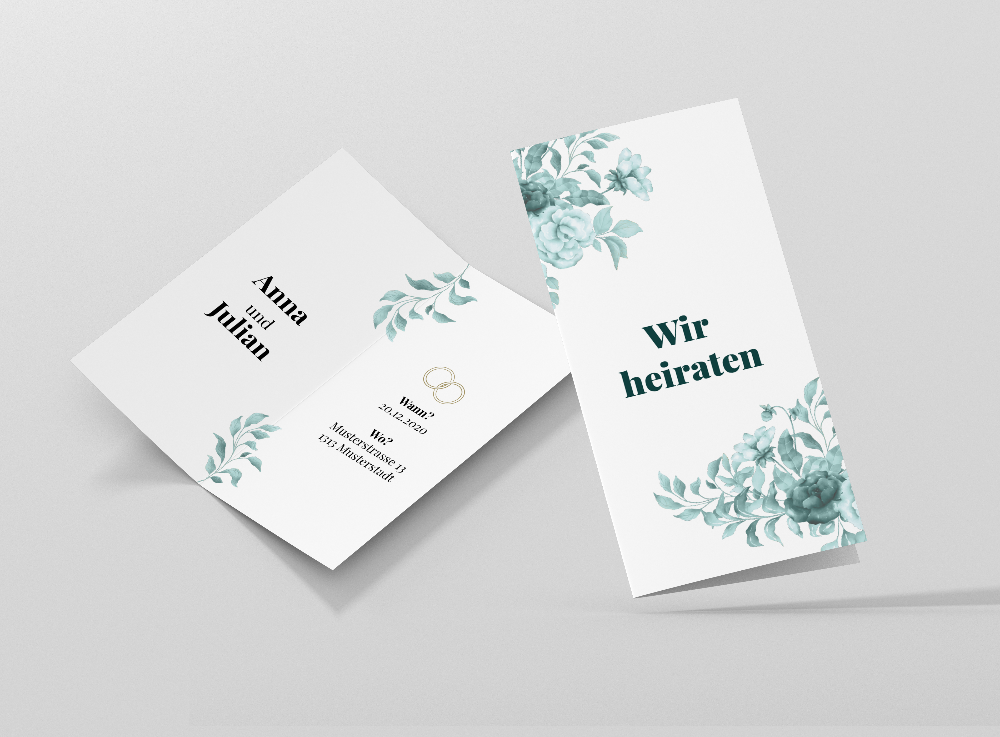 Hochzeitskarte «Blumen»