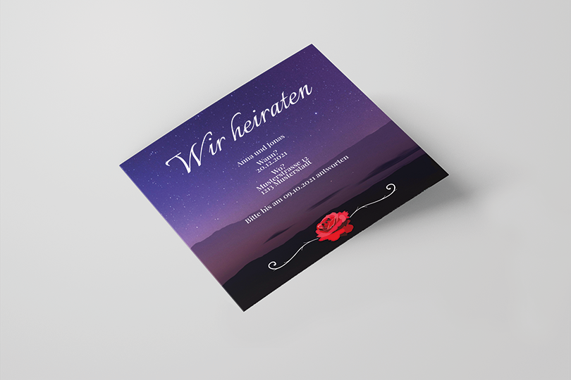 Hochzeitskarte «Sternenhimmel»