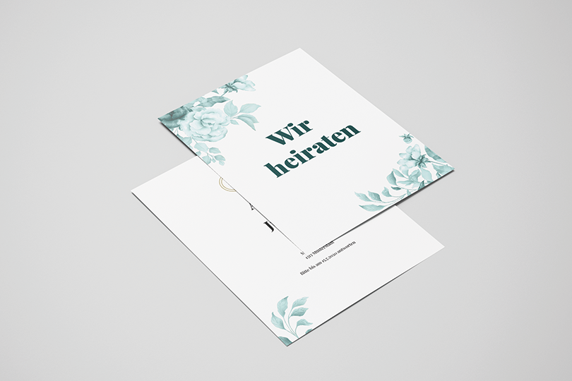 Hochzeitskarte «Blumen»