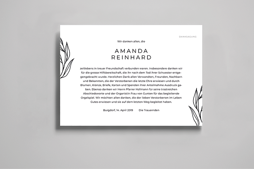 Danksagung «Filigran»