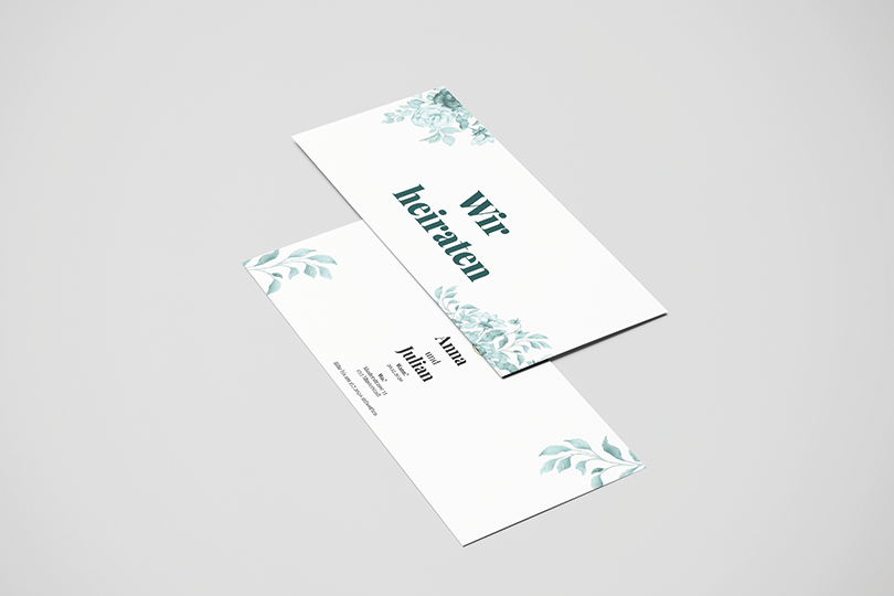 Hochzeitskarte «Blumen»