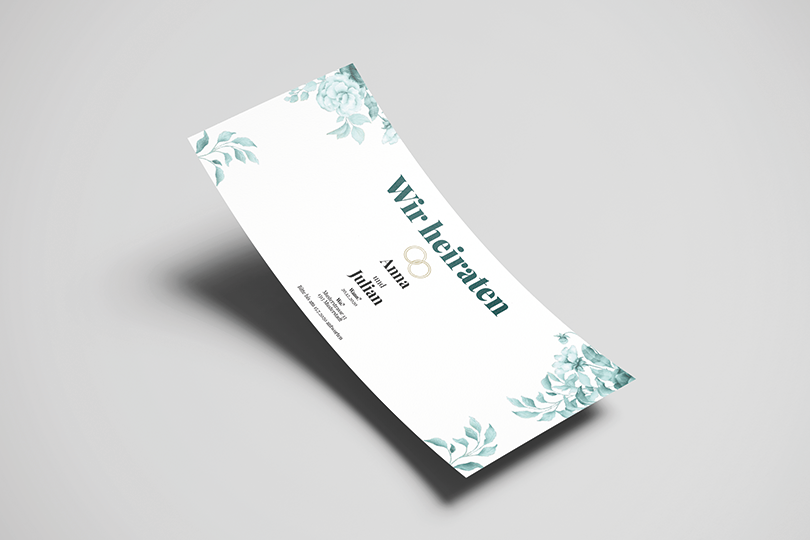 Hochzeitskarte «Blumen»