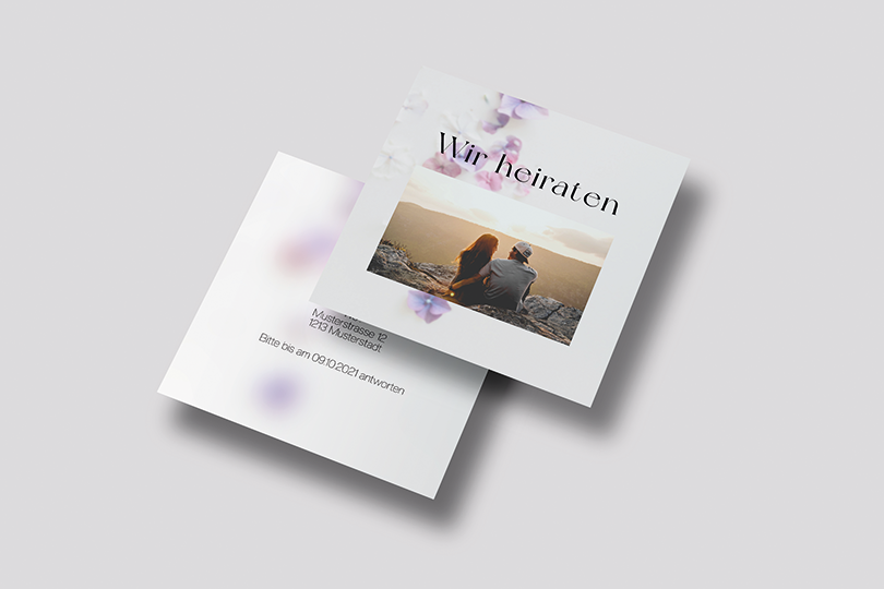 Hochzeitskarte «Weiss»