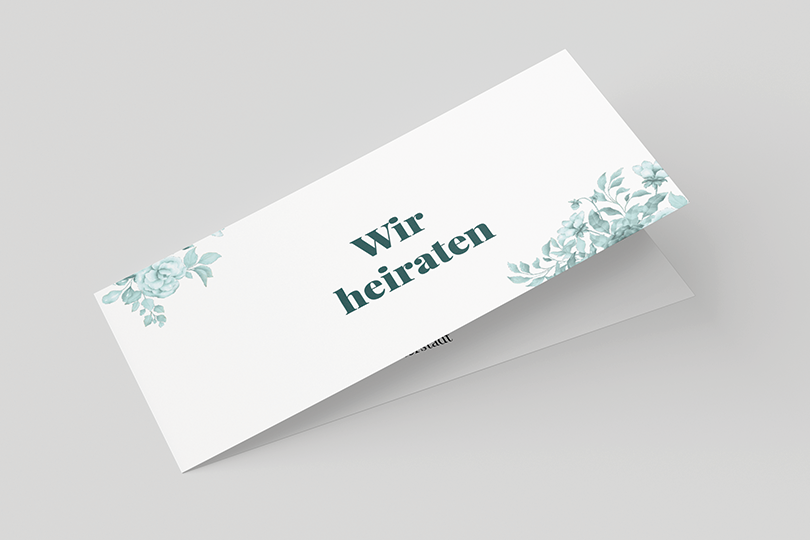 Hochzeitskarte «Blumen»
