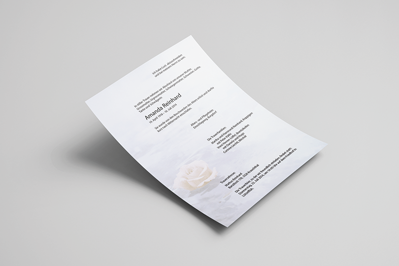 Trauerzirkular «Seerose»