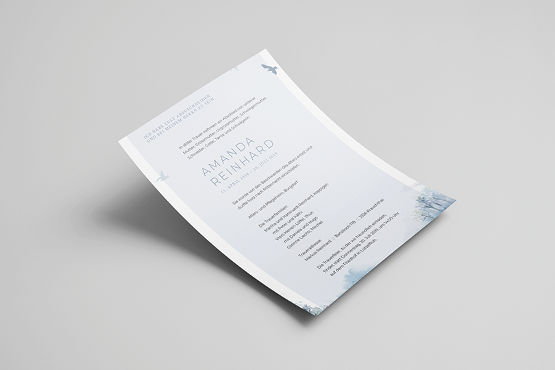 Trauerzirkular «Winter»