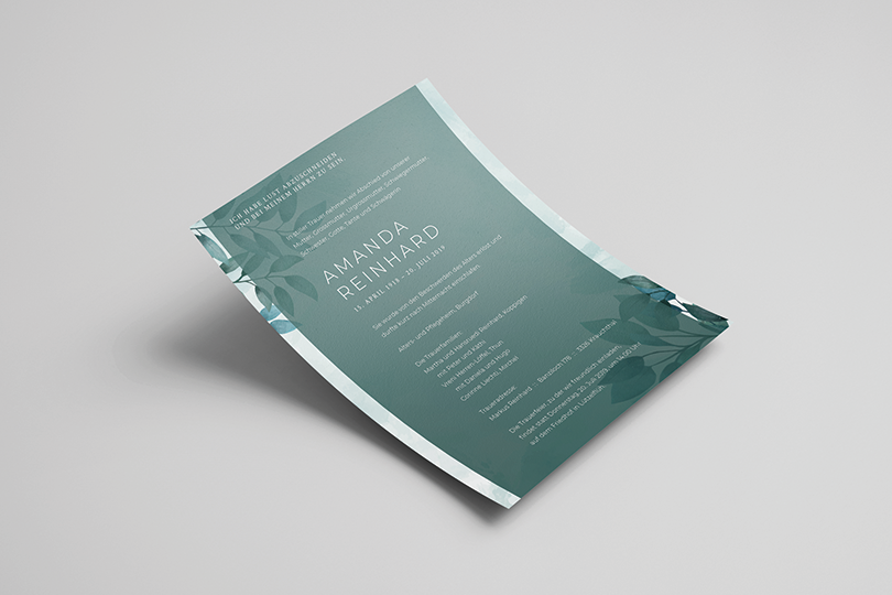 Trauerzirkular «Blätter»