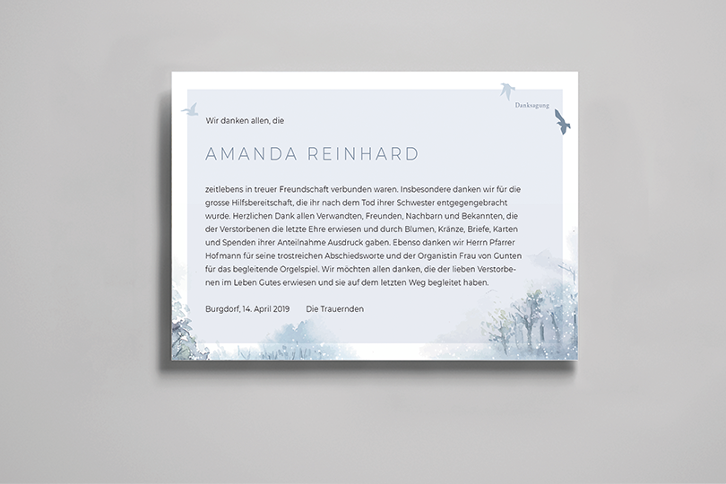 Danksagung «Winter»