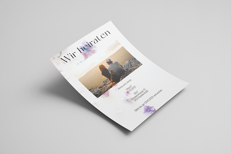 Hochzeitskarte «Weiss»