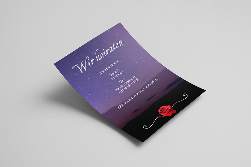 Hochzeitskarte «Sternenhimmel»