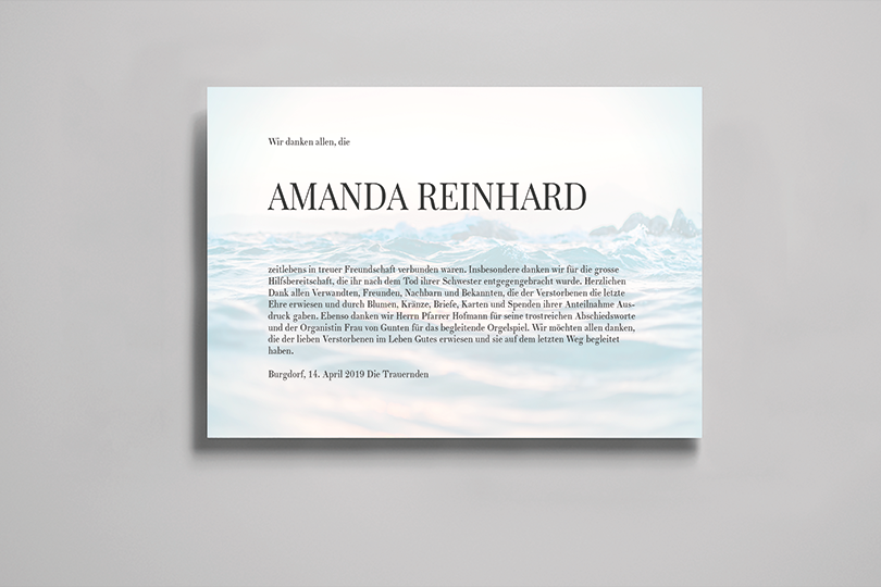 Danksagung «Ocean»