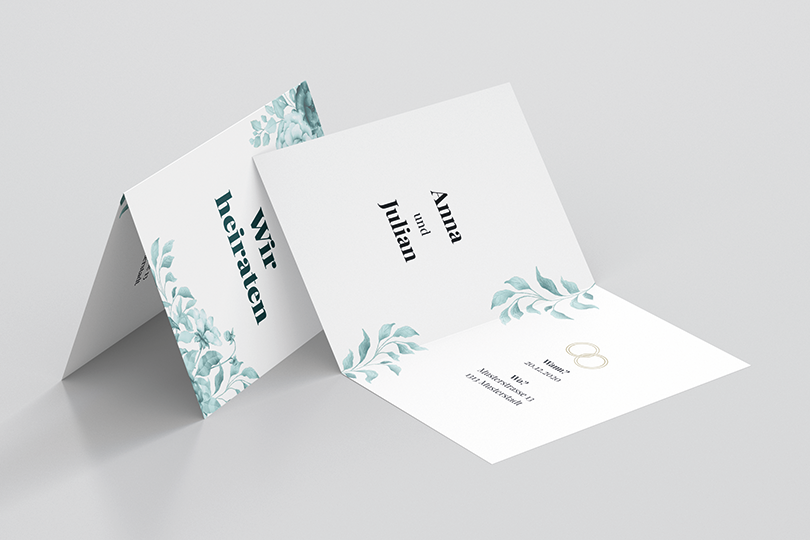 Hochzeitskarte «Blumen»