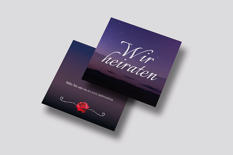 Hochzeitskarte «Sternenhimmel»