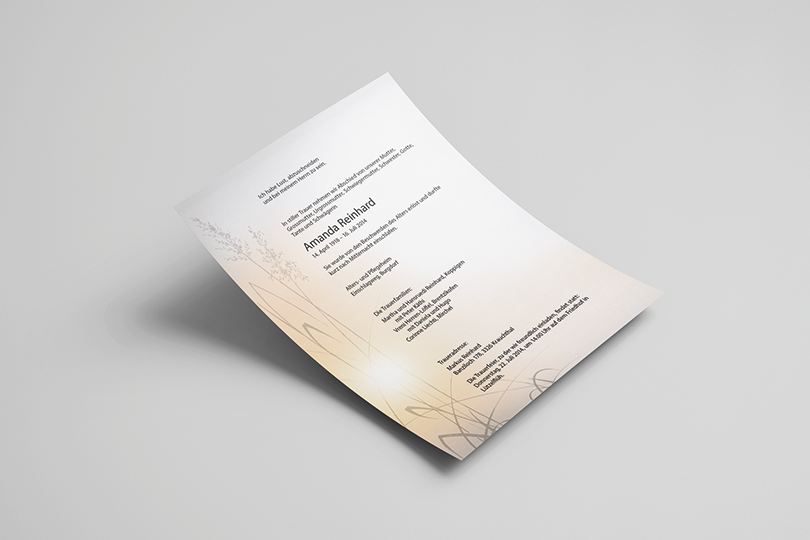 Trauerzirkular «Ähren»