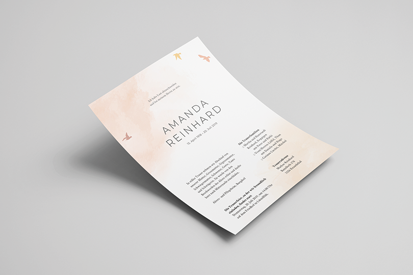 Trauerzirkular «Herbst»