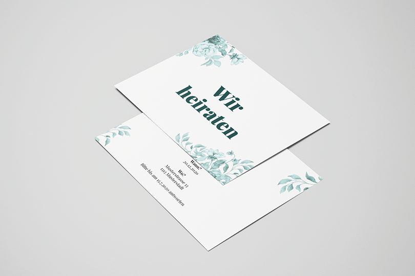 Hochzeitskarte «Blumen»